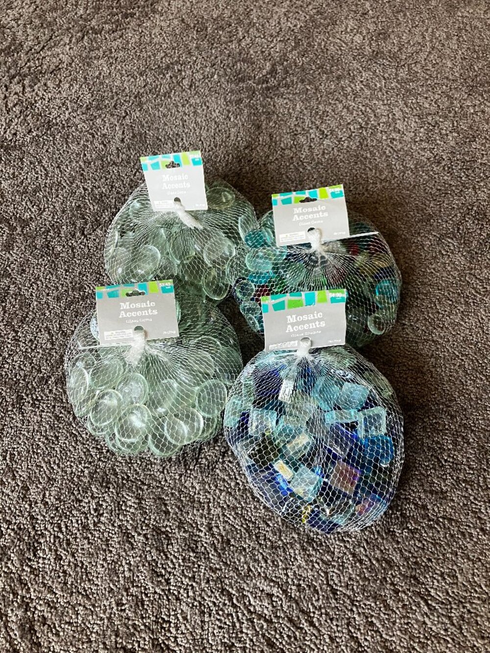 Mosaic Accents Glass Gems for Arts and Crafting / Supplies